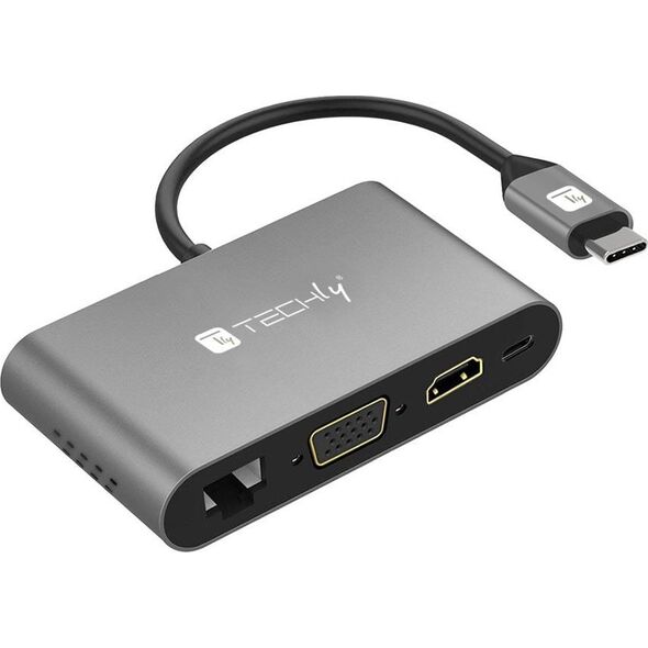 Stacja/replikator Techly Multiport Docking Station USB-C (IADAP USB31-DOCK3)