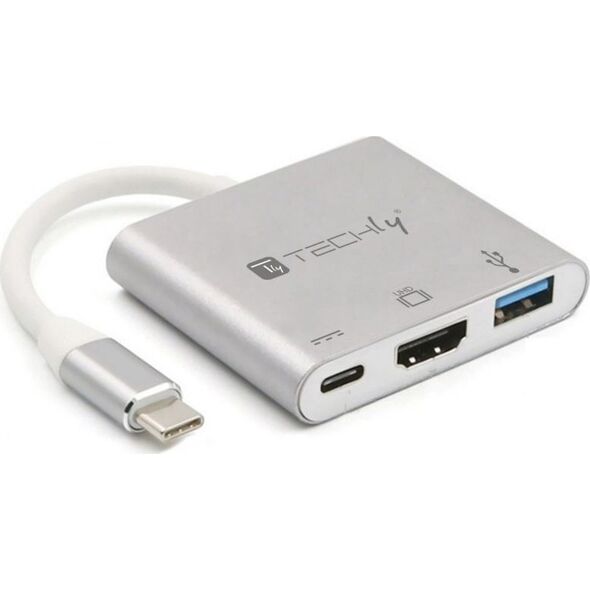 Stacja/replikator Techly USB-C (IADAP USB31-HDMIPTY)