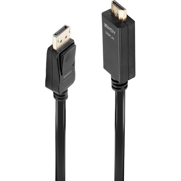 Kabel Lindy DisplayPort - HDMI 1m czarny (36921)