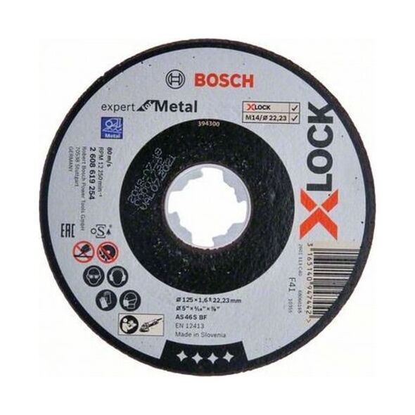 Bosch X-LOCK tarcza INOX 125x1mm (2608619264)