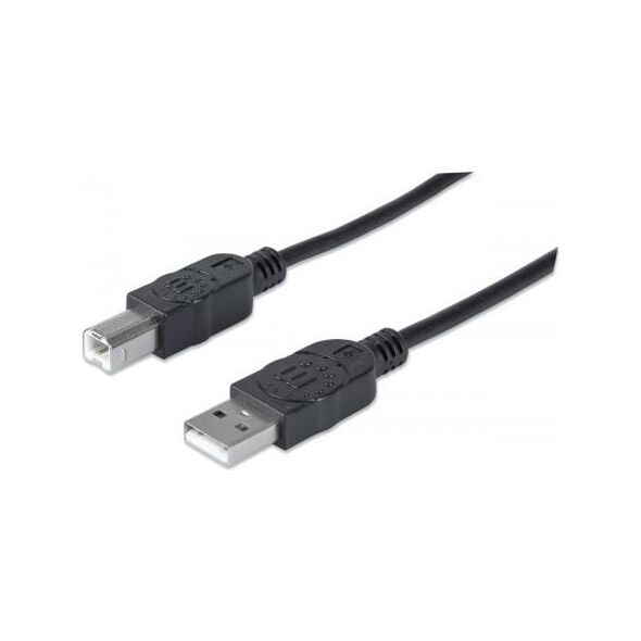 Kabel USB Manhattan USB-A - USB-B 1 m Czarny (306218)