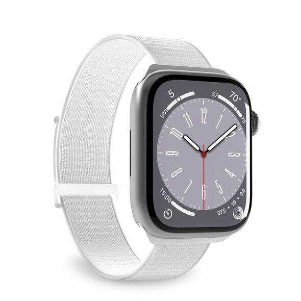 PURO Nylon Sport Band Apple Watch 4/5/6/7/SE/8/9/Ultra 44/45/49mm (White) PUR648 8018417441417