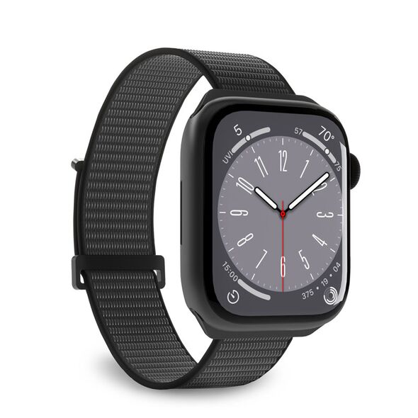 PURO Nylon Sport Strap Apple Watch 4/5/6/7/SE/8/9/10 40/41/42mm (Black) PUR643 8018417441318