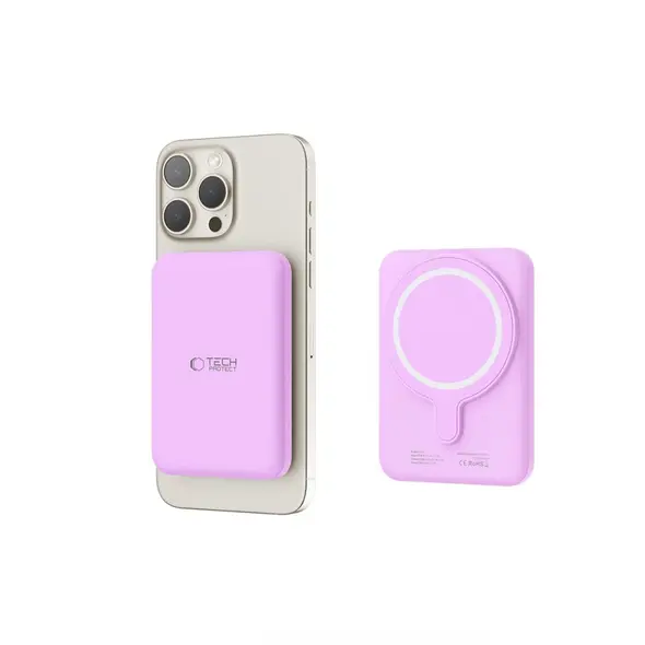 Tech-Protect PB10 LifeMag MagSafe Power Bank 5000mAh Lilac THP3231 5906302310692