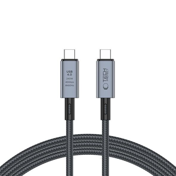 Tech-Protect Ultraboost Max USB-C / USB-C cable Thunderbolt 4.0 8K 40Gbps PD 240W 200cm Grey THP2846 5906302308996