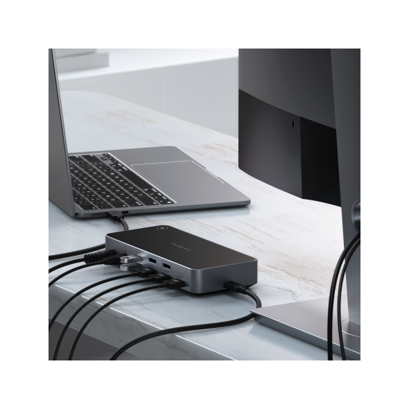 Satechi Triple 4K Display Docking Station (3x4K/60Hz,100W,2xDP1.4,3xHDMI2.0) STH92 810086361021