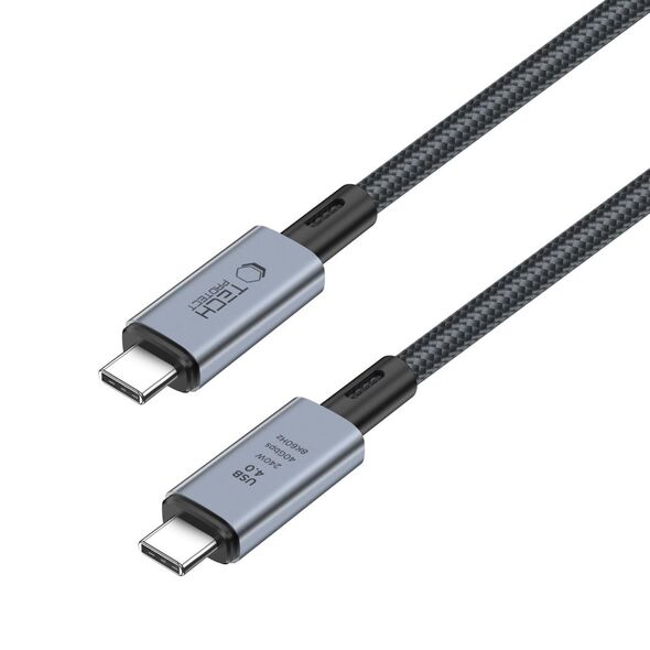 Tech-Protect Ultraboost Max USB-C / USB-C cable Thunderbolt 4.0 8K 40Gbps PD 240W 100cm Grey THP2841 5906302308989