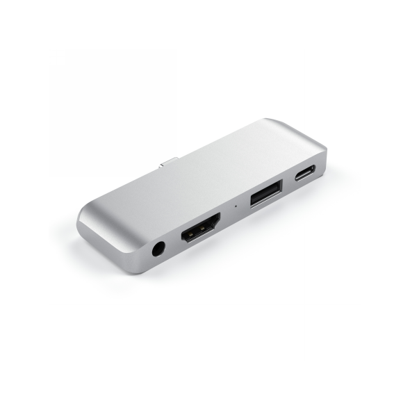 Satechi Aluminium Mobile Pro Hub USB-C (USB-C 60W, 4K HDMI, USB-A 3.0, jack port) (silver) STH56 879961008024