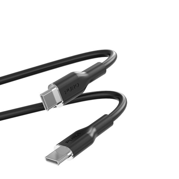 PURO ICON Soft Cable USB-C/USB-C 1.5m (Black) PUR669 8018417440984
