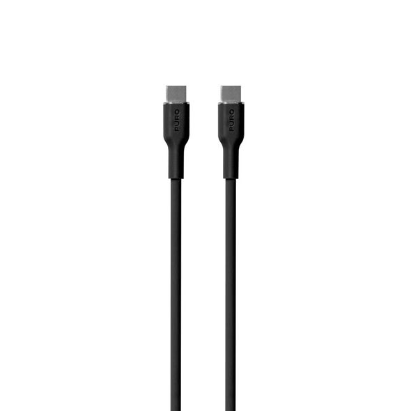 PURO ICON Soft Cable USB-C/USB-C 1.5m (Black) PUR669 8018417440984