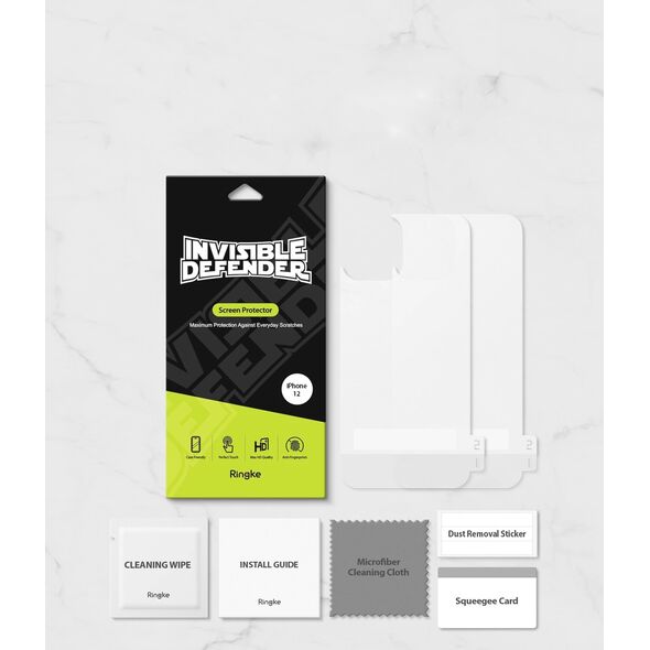 Ringke Invisible Defender Back Protector Matte Apple iPhone 12 Pro Max [2 PACK] RGK1325 8809785450640
