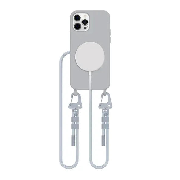 Tech-Protect Magnecklace MagSafe Apple iPhone 12 / 12 Pro Crayon Grey THP3281 5906302376148