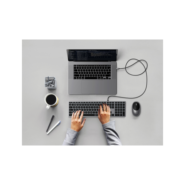 Satechi Slim W3 Wired USB-C Keyboard (space gray) STH98 879961009083