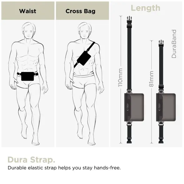 Tech-Protect UWP10 Universal Waterproof Pouch 10" black/clear THP3198 5906302310227