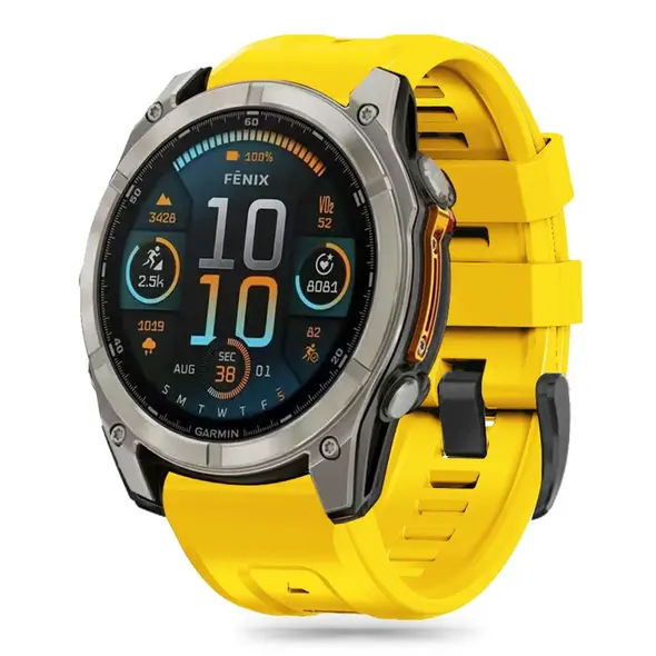 Tech-protect Silicone Garmin Fenix 5x / 5x Plus / 6x / 6x Pro / 7x / 8 51mm Yellow THP3219 5906302377244