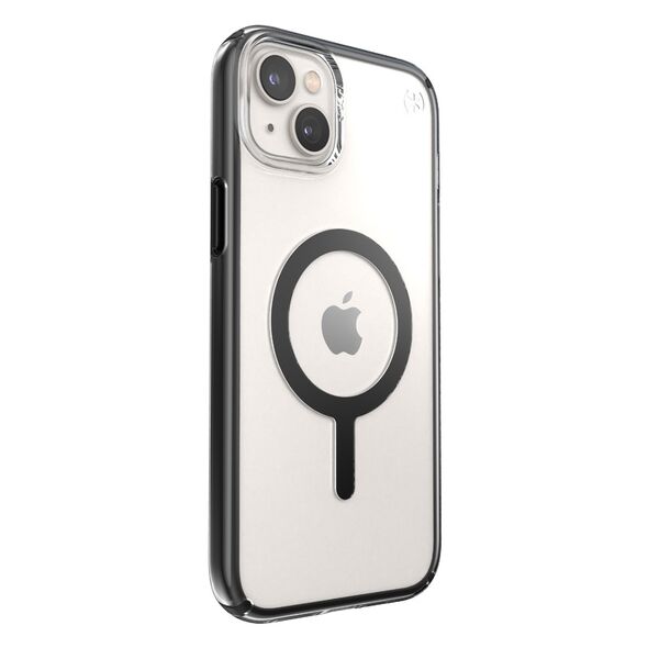 Speck Presidio Perfect-Clear Impact Geometry MagSafe MICROBAN Apple iPhone 14 Plus / 15 Plus (Clear / Black) SPK396 840168524235