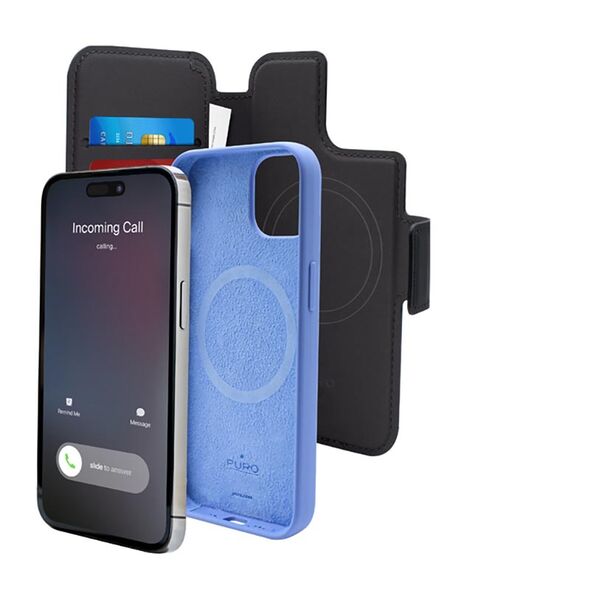 PURO Folio MagSafe Case Apple iPhone 14 Plus / 15 Plus/12 Pro Max (black) PUR657 8018417440373