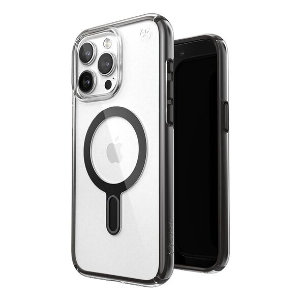 Speck Presidio Perfect-Clear ClickLock MagSafe Apple iPhone 15 Pro Max (Clear/Frosted Black/Slate Grey) SPK531 840168536924