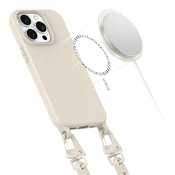 Tech-Protect Magnecklace MagSafe Apple iPhone 15 Pro Cosmic Latte THP3330 5906302313136
