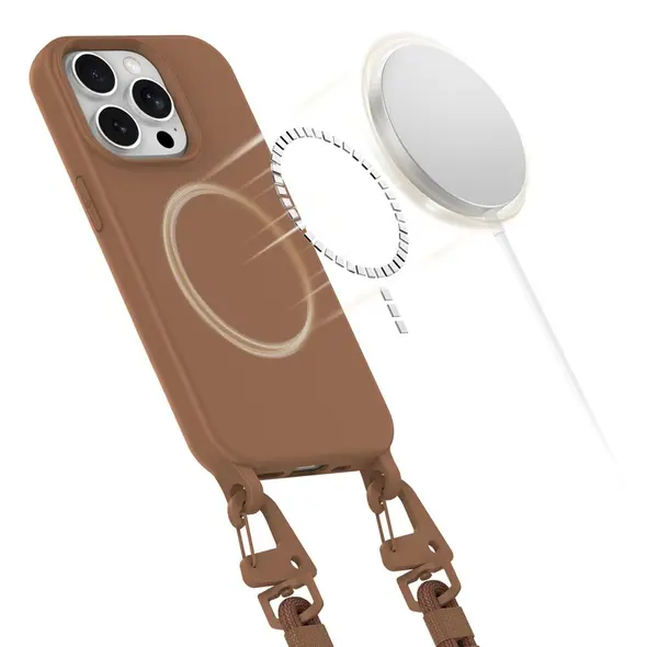 Tech-Protect Magnecklace MagSafe Apple iPhone 15 Pro Chocolate Brown THP3331 5906302313143