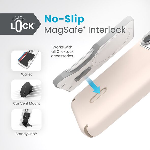 Speck Presidio2 Pro ClickLock & MagSafe Apple iPhone 15 Pro (Bleached Bone/Heirloom Gold/Hazel Brown) SPK573 840168532988