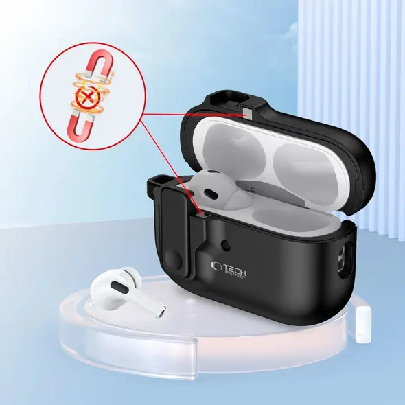 Tech-Protect Slim Hook Apple Airpods Pro 1 / 2 Black THP3265 5906302376261