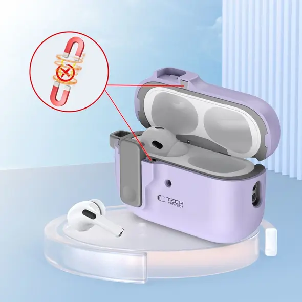 Tech-Protect Slim Hook Apple Airpods Pro 1 / 2 Lavender THP3264 5906302376254