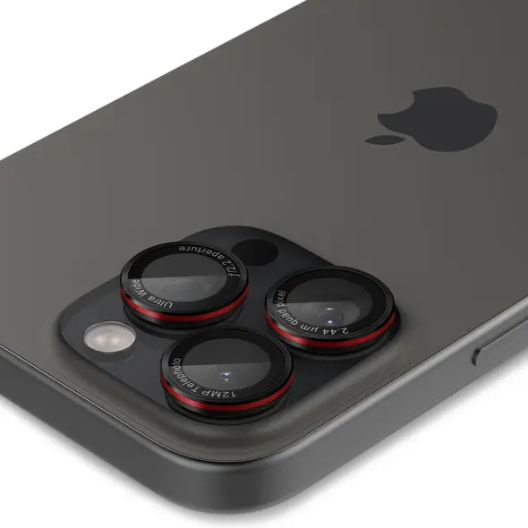 Spigen OSŁONA APARATU SPIGEN OPTIK PRO L-SERIES GLAS.TR ”EZ FIT” CAMERA PROTECTOR 2-PACK IPHONE 14 PRO / PRO MAX / 15 PRO / PRO MAX / 16 PRO / 16 PRO MAX BLACK
