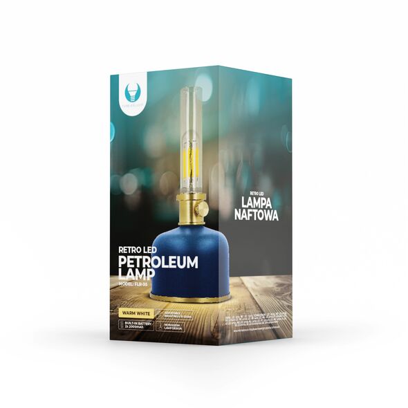Retro Petroleum LED Lamp blue FLR-35 Forever Light 5907457763258
