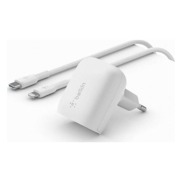 Ładowarka Belkin Belkin BOOST Charge 20W PD+PPD USB-C/Lig.1m wh  WCA006vf1MWH-B5