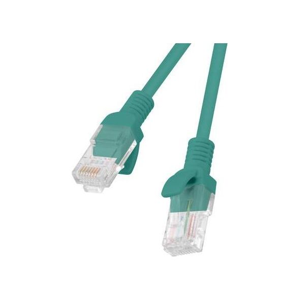 Lanberg Lanberg Patchcord RJ45 cat. 5e UTP 0.25m green, 10-Pack