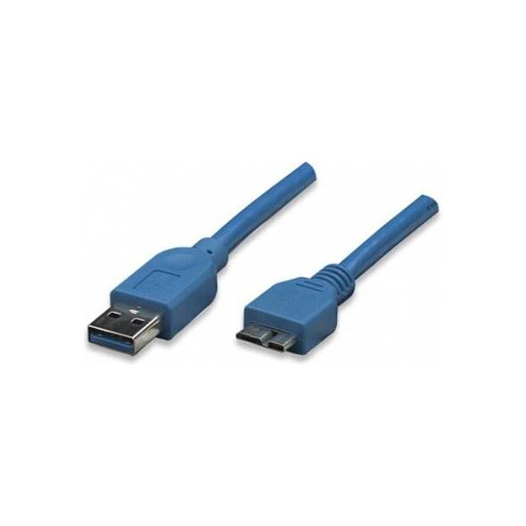 Kabel USB Techly USB-A - micro-B 1 m Niebieski (305243)