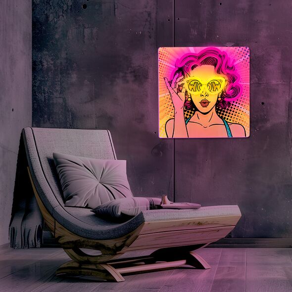 Neon ART LED POWER WOMAN yellow-purple FLA02 Forever Light 5900495064073