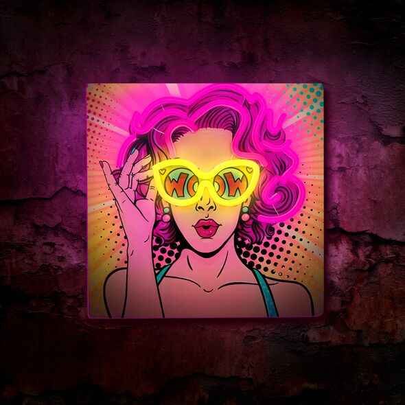 Neon ART LED POWER WOMAN yellow-purple FLA02 Forever Light 5900495064073