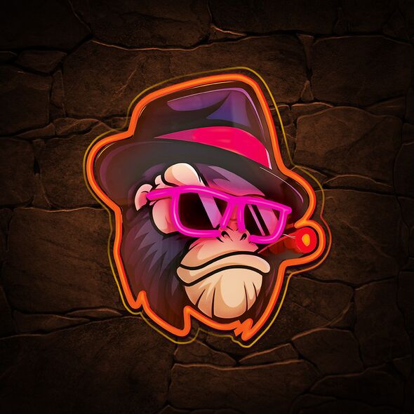 Neon ART LED GANGSTA MONKEY multicolor FLA03 Forever Light 5900495974235