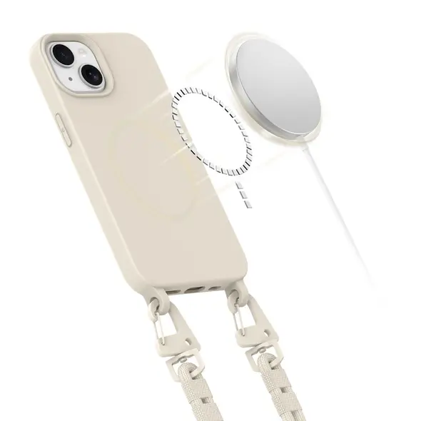 Tech-Protect Magnecklace MagSafe Apple iPhone 14 Cosmic Latte