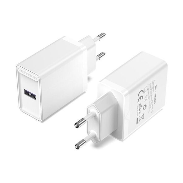 VENTION USB Wall Charger (22.5W) EU White (FACW0-EU) (VENFACW0-EU) έως 12 άτοκες Δόσεις