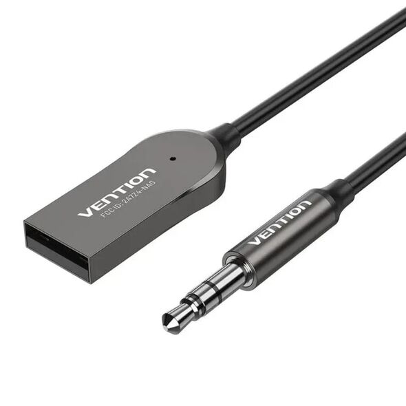 VENTION USB Car Bluetooth 5.0 Audio Receiver With Coiled Cable 1.5M Gray Zinc Alloy Type (NAGHG) (VENNAGHG) έως 12 άτοκες Δόσεις