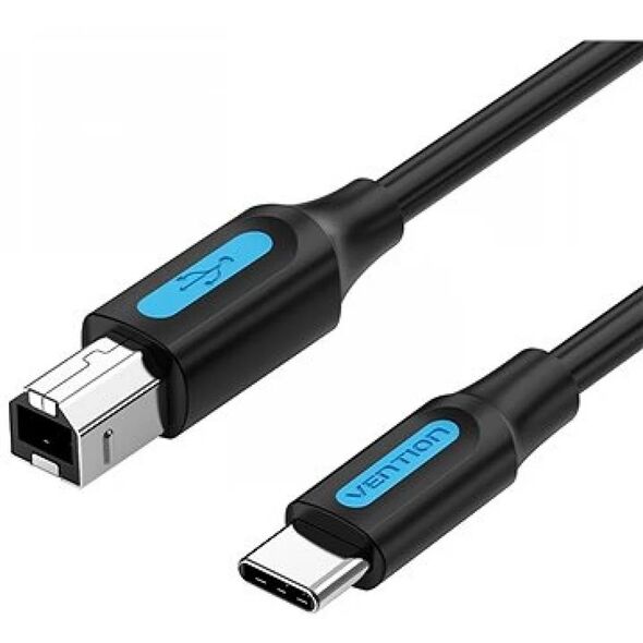 VENTION USB 2.0 Type-C Male to B Male 2A Print Cable 2M Black (CQUBH) (VENCQUBH) έως 12 άτοκες Δόσεις