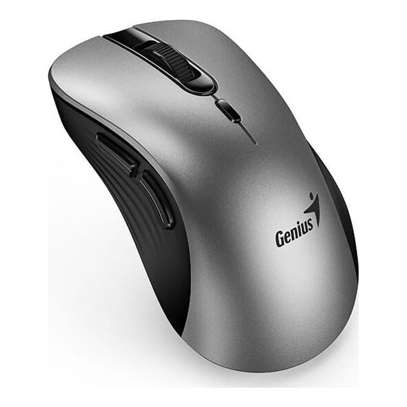 Mysz Genius Mysz bezprzewodowa, Genius Ergo 8100S AI, srebrno-czarna, optyczna, 1600DPI