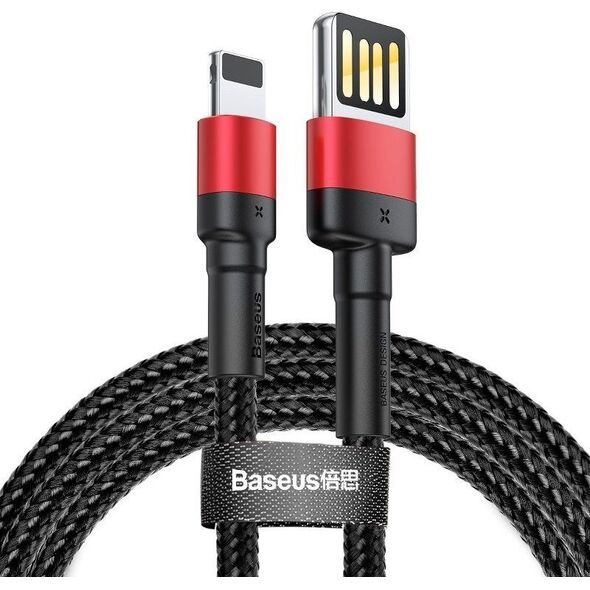 Kabel USB Baseus USB-A - Lightning 1 m Czarno-czerwony (CALKLF-G91)