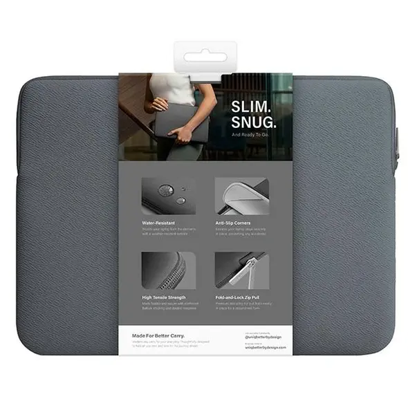 UNIQ neoprene laptop Sleeve 16" Cyprus Water-Resistant Onyx