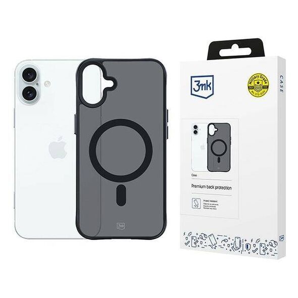 Case IPHONE 16 PLUS 3mk Smoke MagCase black 5903108586665