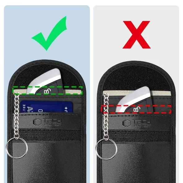 Tech-Protect KLR100 faraday cage Pouch Keyless RFID Signal Blocker Case Black