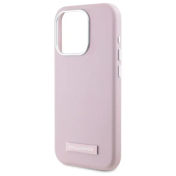 Karl Lagerfeld KLHMP15XPGMSRPP Apple iPhone 15 Pro Max hardcase FW Metal Plate MagSafe pink