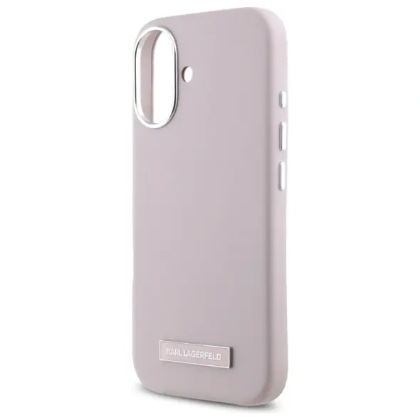 Karl Lagerfeld case for iPhone 16 6,1&quot; KLHMP16SPGMSRPP pink Hard FW Metal Plate MagSafe 3666339319007
