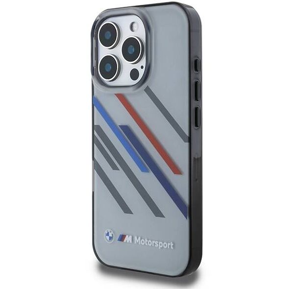 Original Case IPHONE 16 PRO BMW Hardcase Motosport IML Random Stripes (BMHCP16L23HTRAG) gray 3666339325381