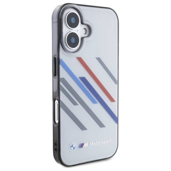 Original Case IPHONE 16 PLUS BMW Hardcase Motosport IML Random Stripes (BMHCP16M23HTRAG) gray 3666339325374
