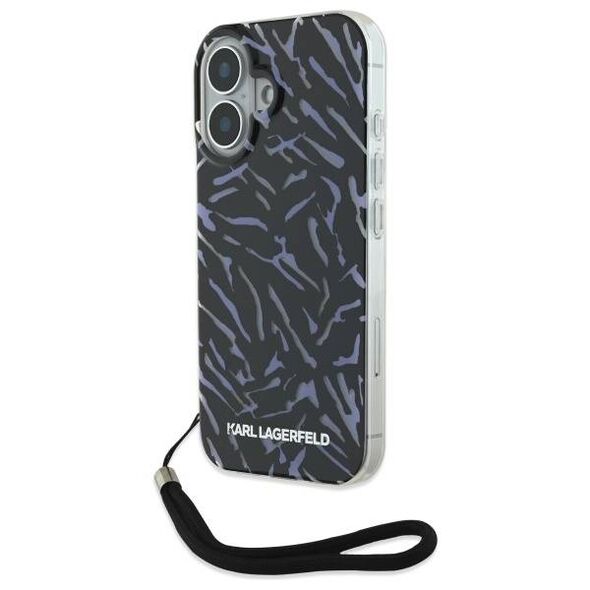 Karl Lagerfeld case for iPhone 16 Plus 6,7&quot; KLHCP16MHZBPKCCU Purple Hard Zebra With Cord 3666339320331