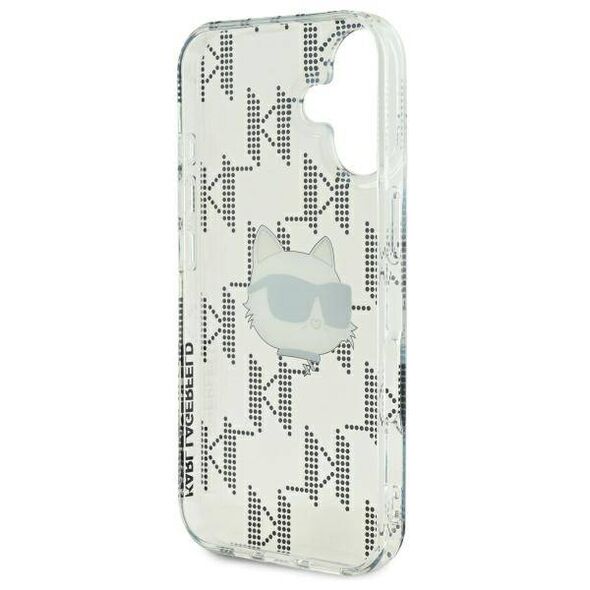 Karl Lagerfeld case for iPhone 16 6,1&quot; KLHCP16SHKLPCHT transparent Hard IML Choupette Head Electroplated 3666339319885